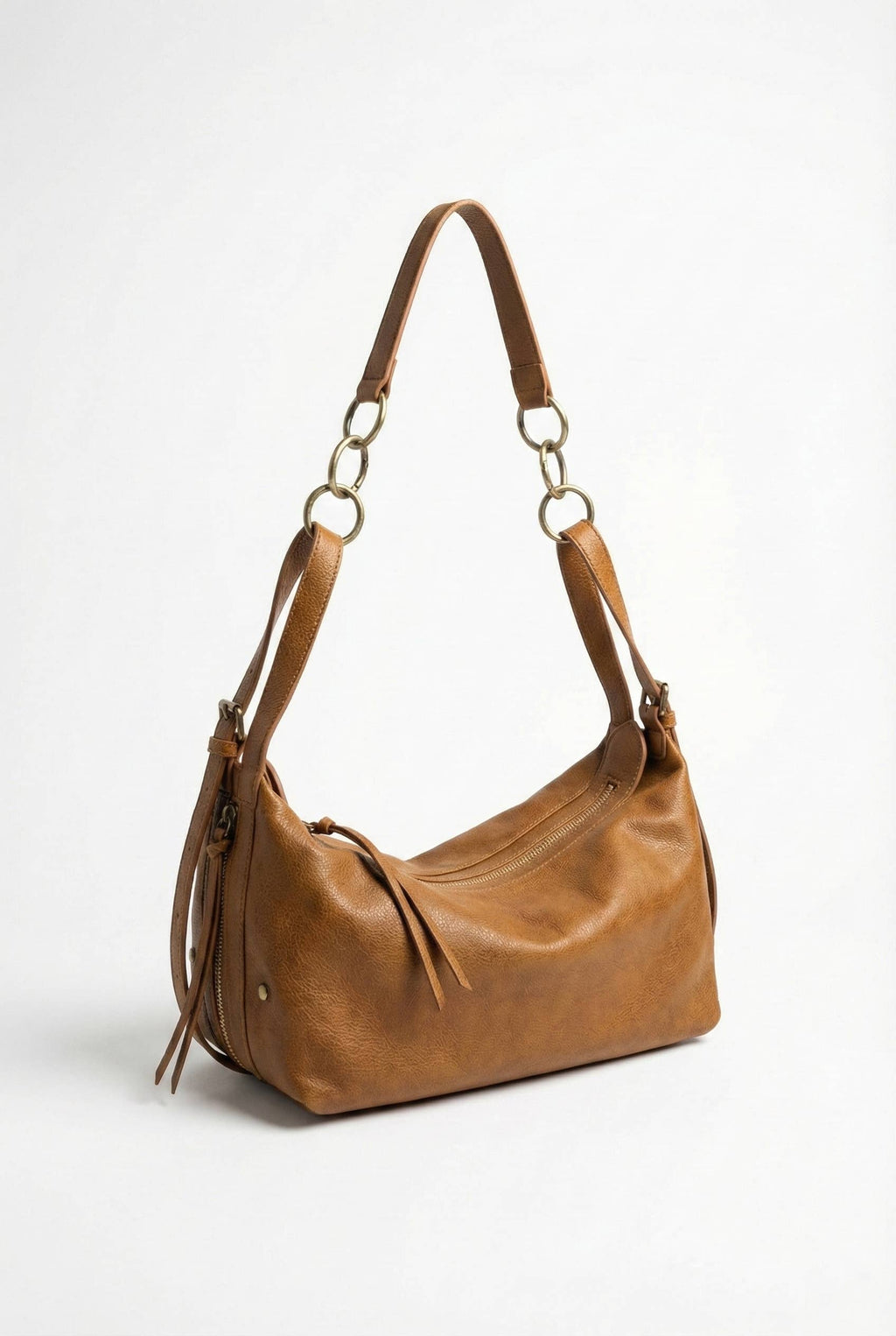 Luna Link Shoulder Bag: Brown