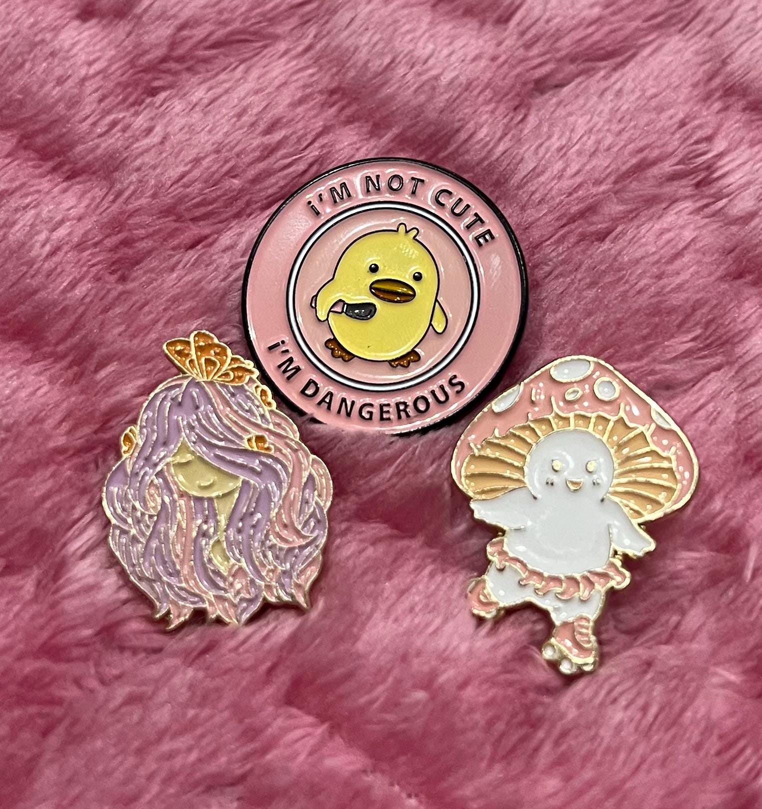 Cute But Dangerous Enamel Pins