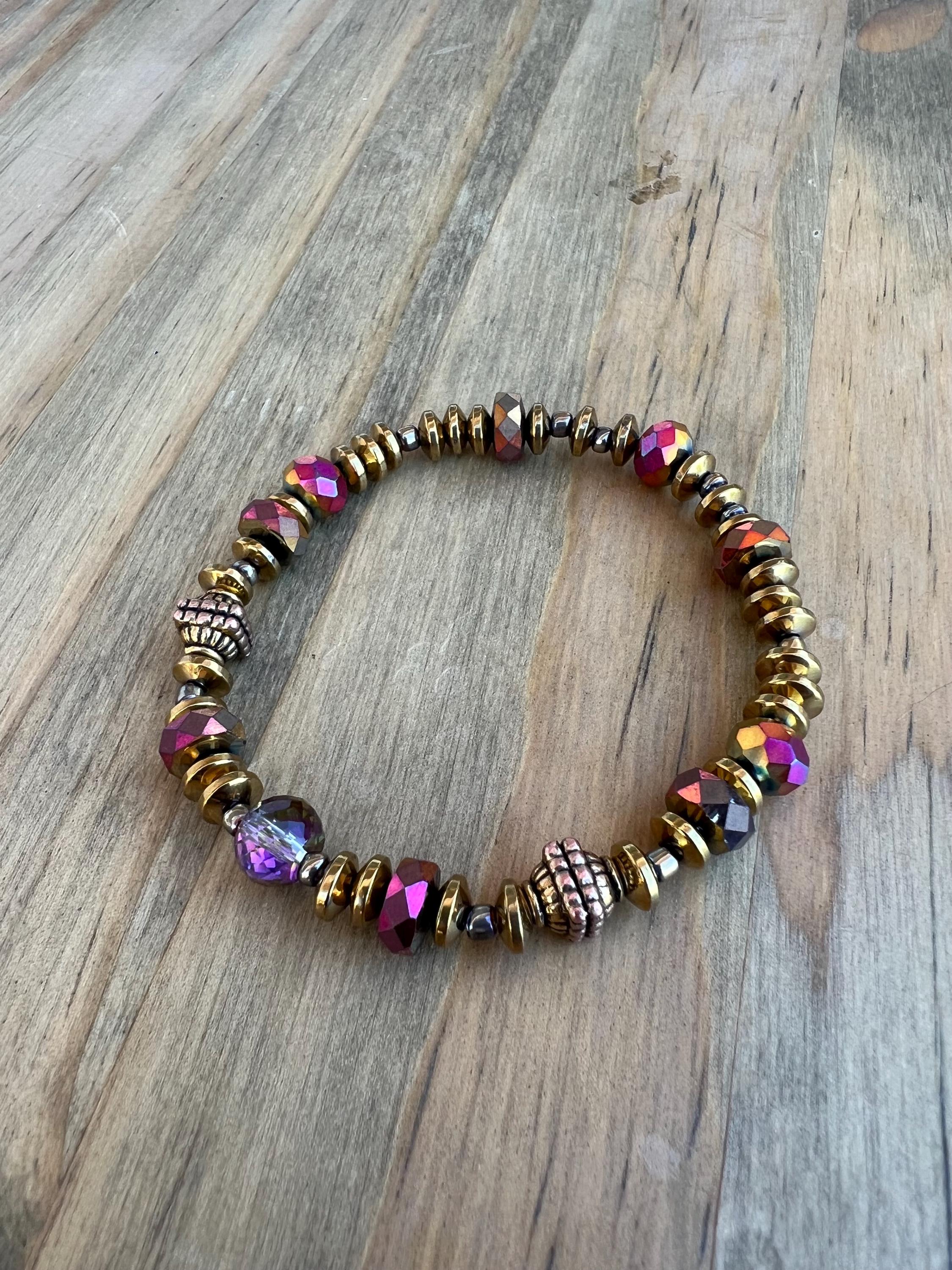 Gold Hematite Crystal Bracelet