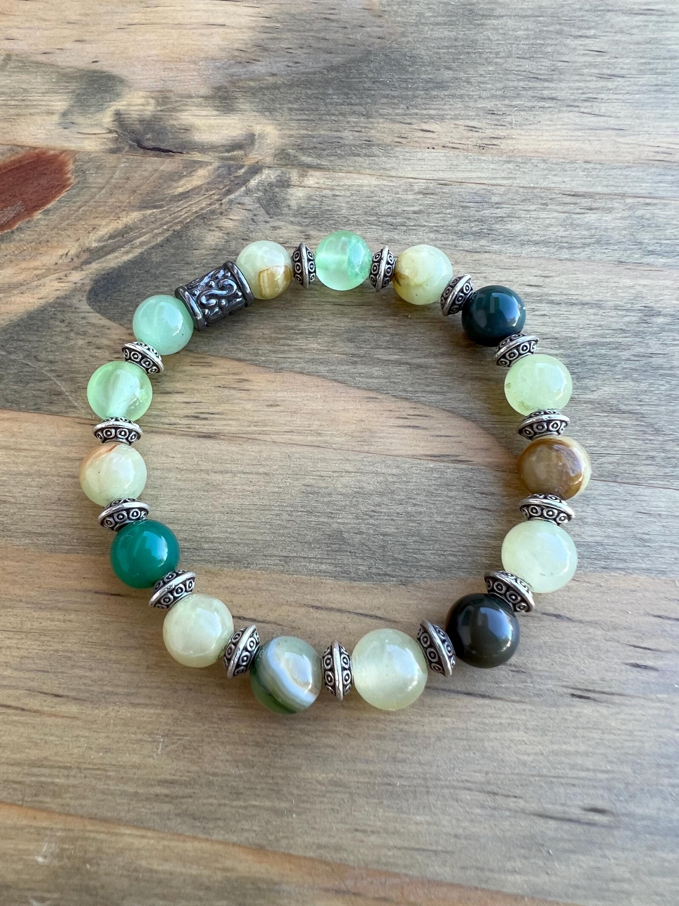 Green Agate Crystal Bracelet