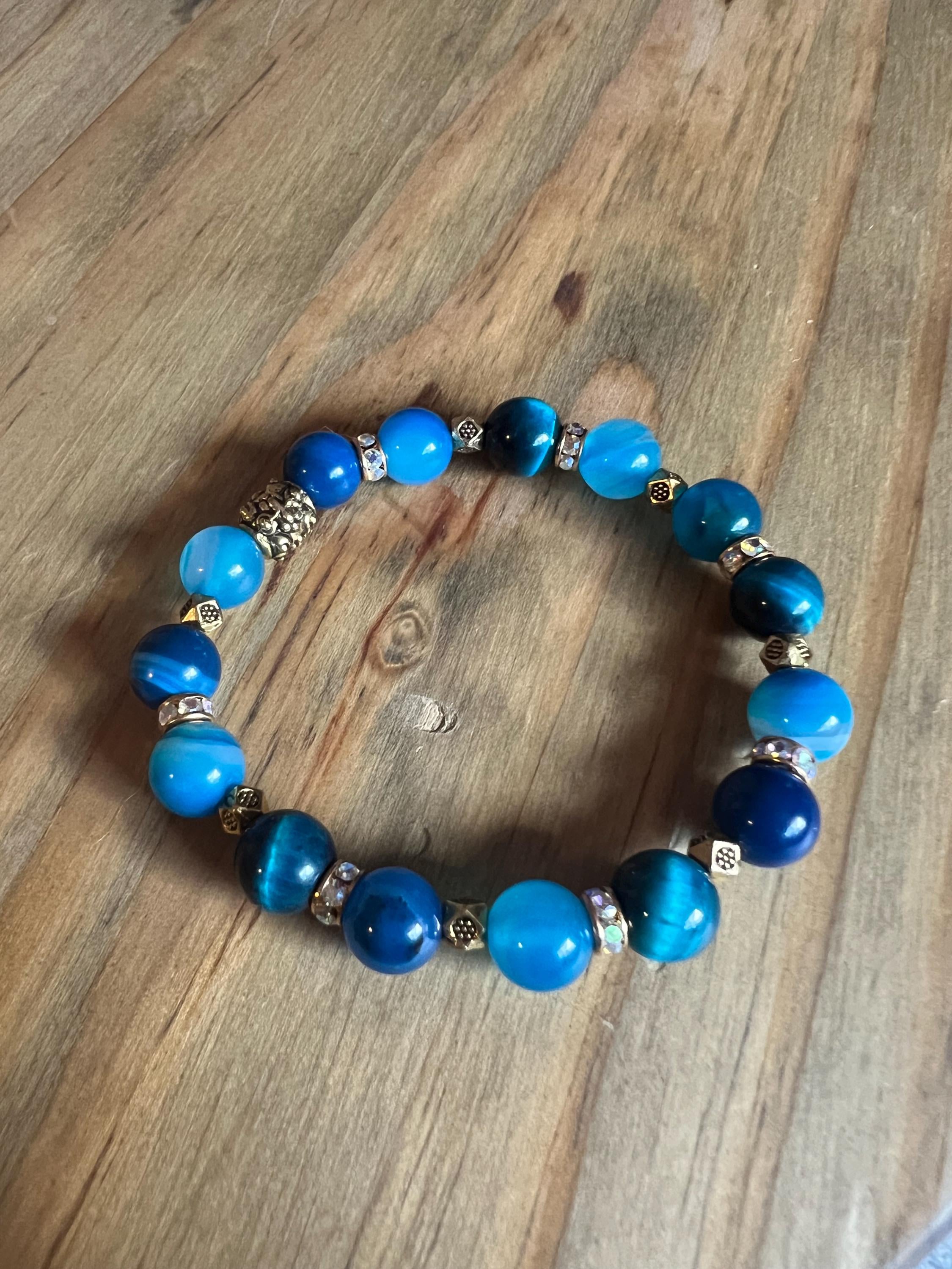 Kids Blue Agate Crystal Bracelet