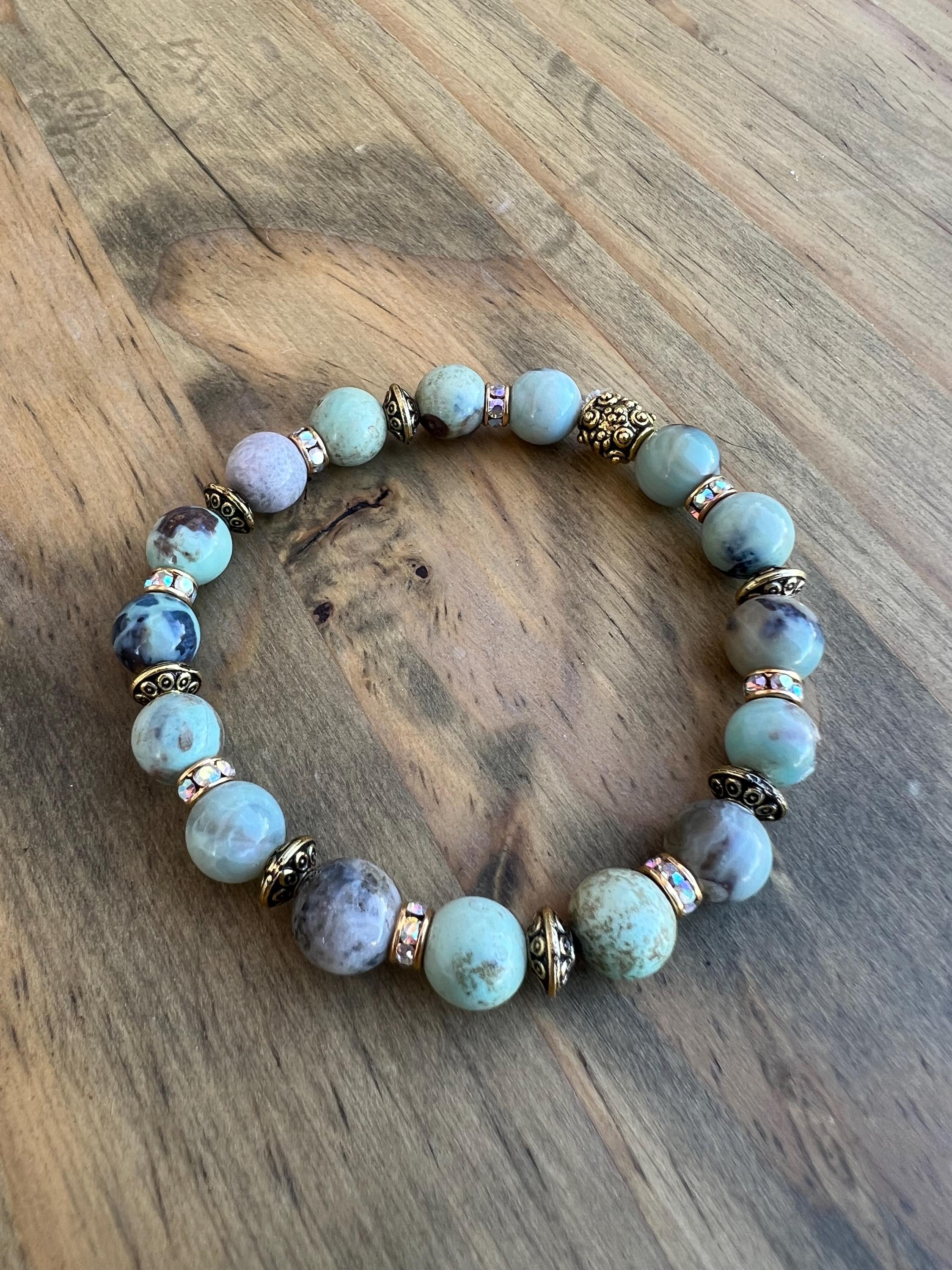 Natural Dragon Skin Agate Crystal Bracelet