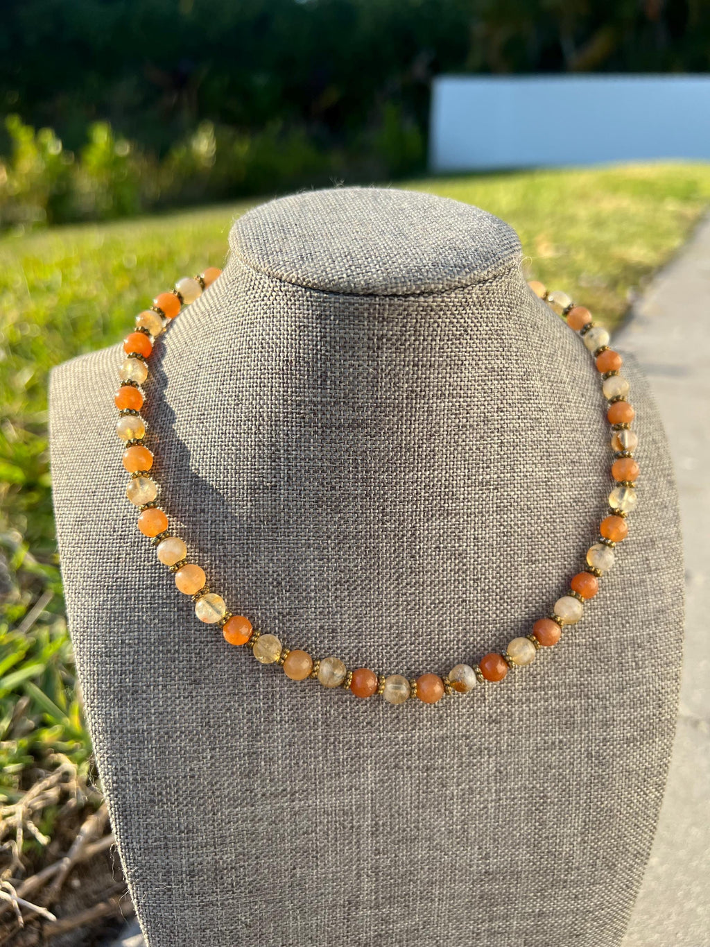 Carnelian Crystal Choker Necklace