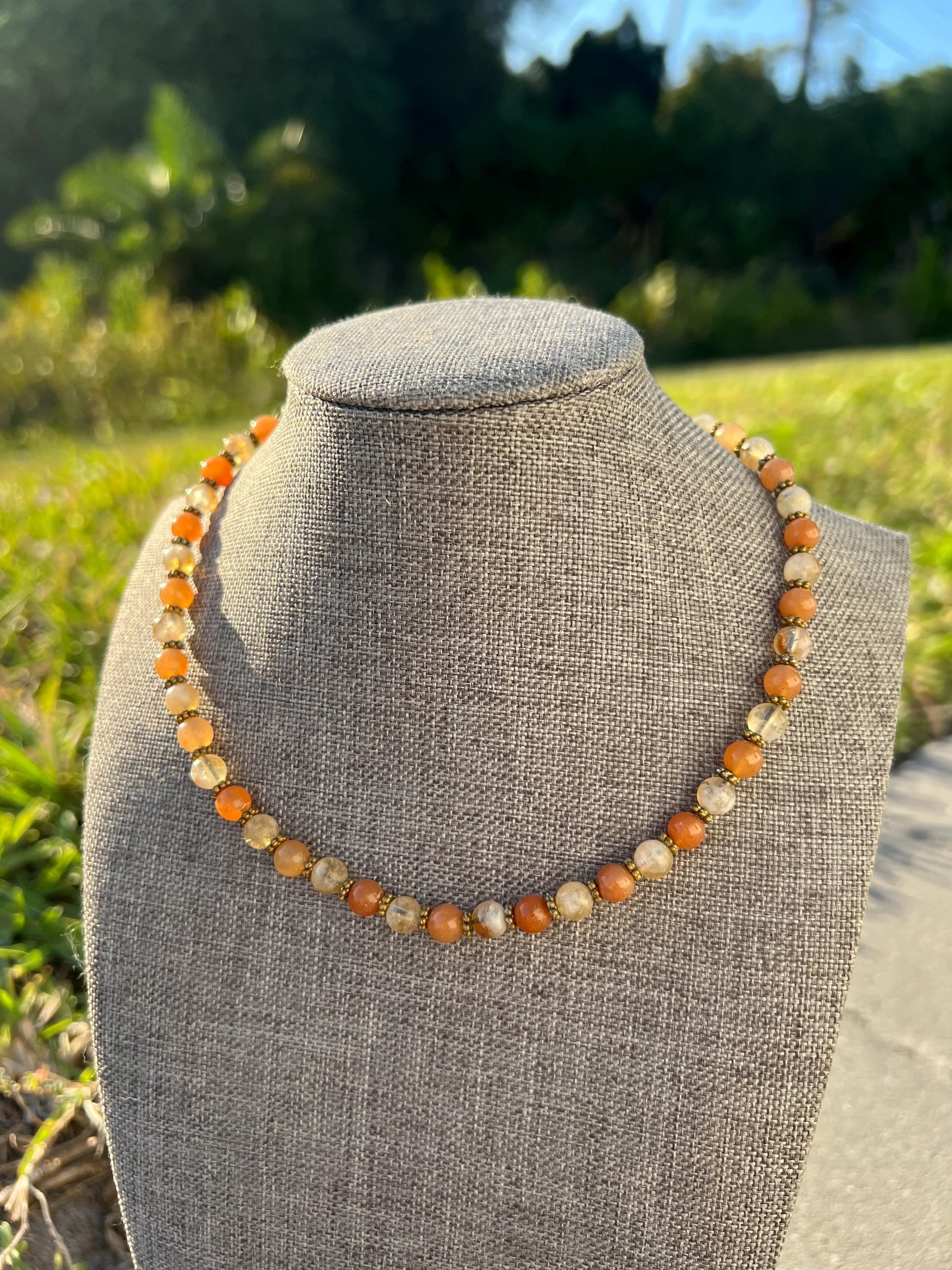 Carnelian Crystal Choker Necklace