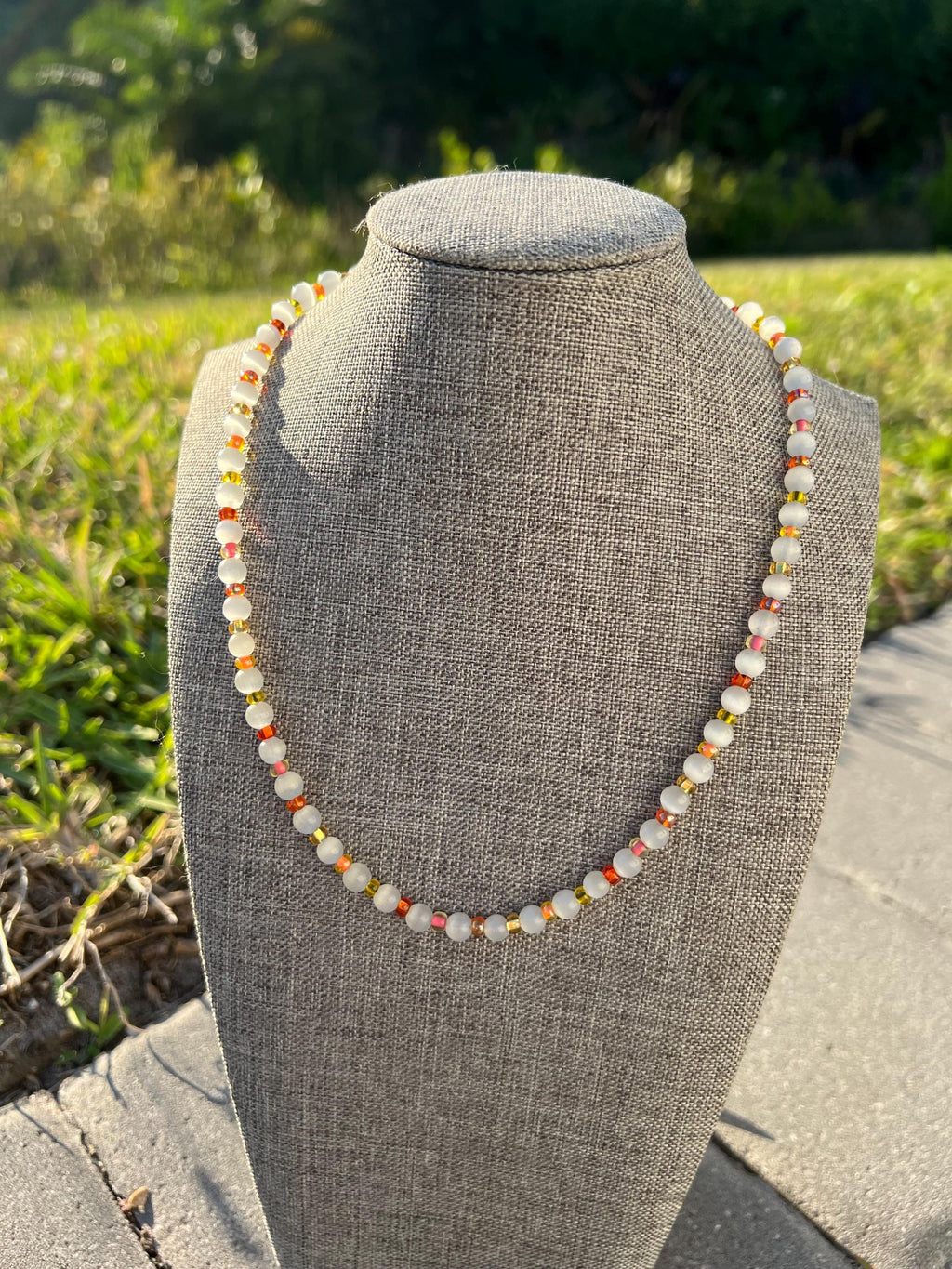 Cats Eye Crystal Necklace