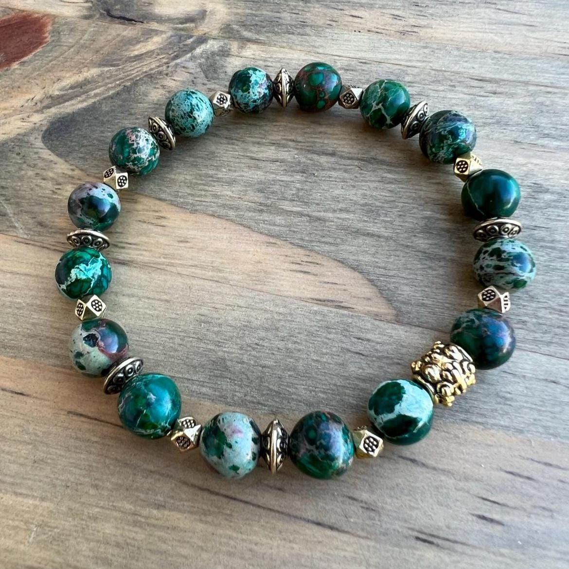 Green Imperial Jasper Crystal Bracelet