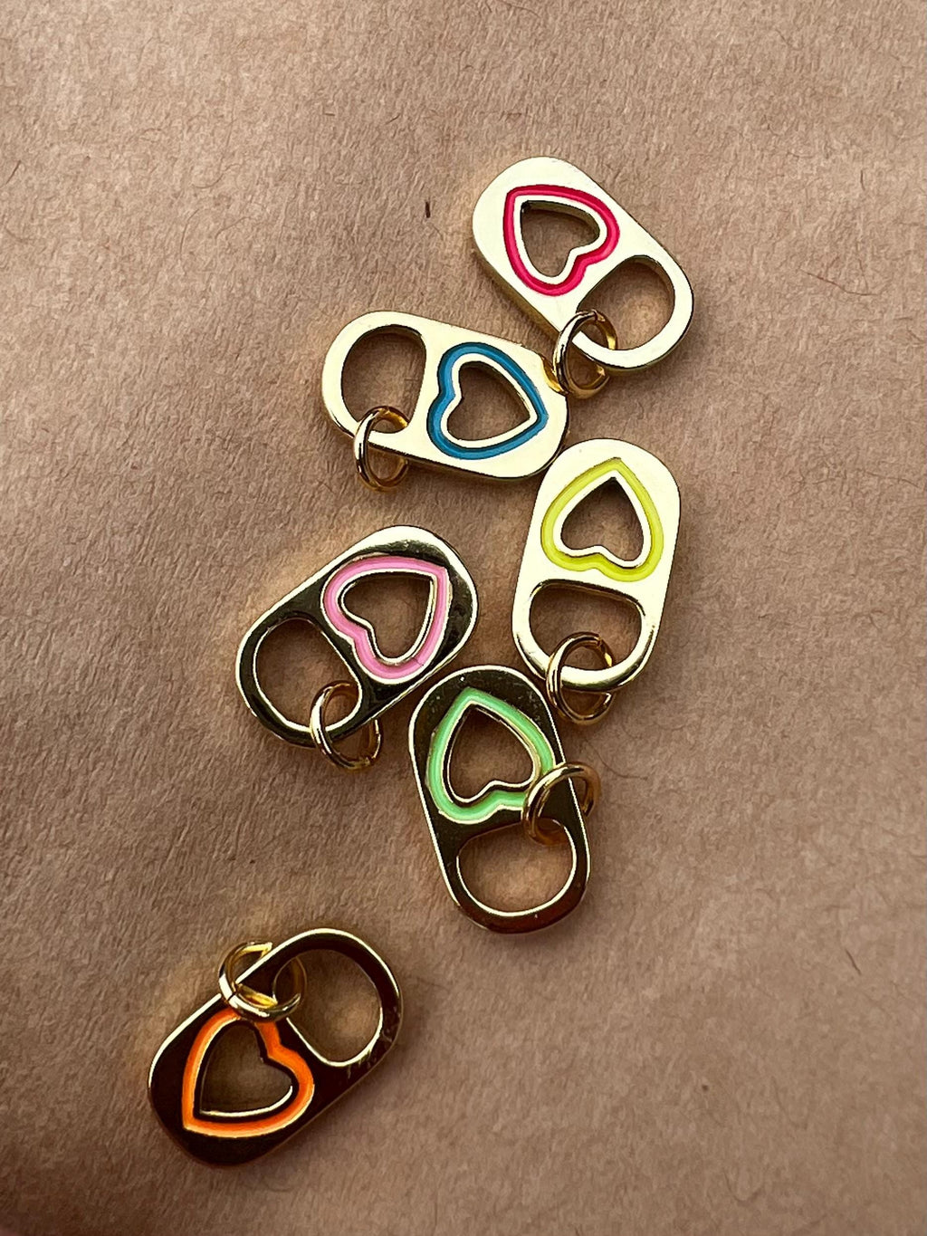 Gold Plated Blue Soda Tab Charm