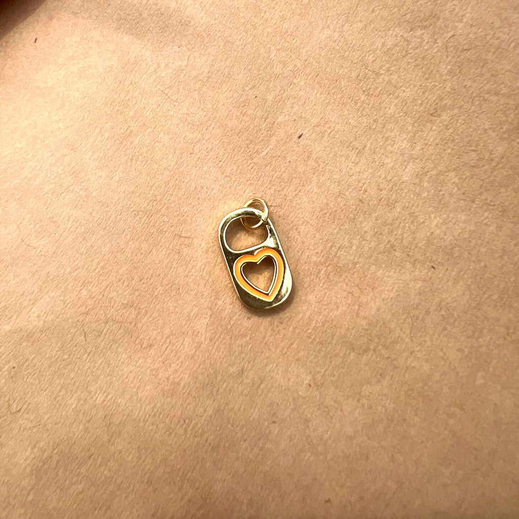 Gold Plated Orange Soda Tab Charm