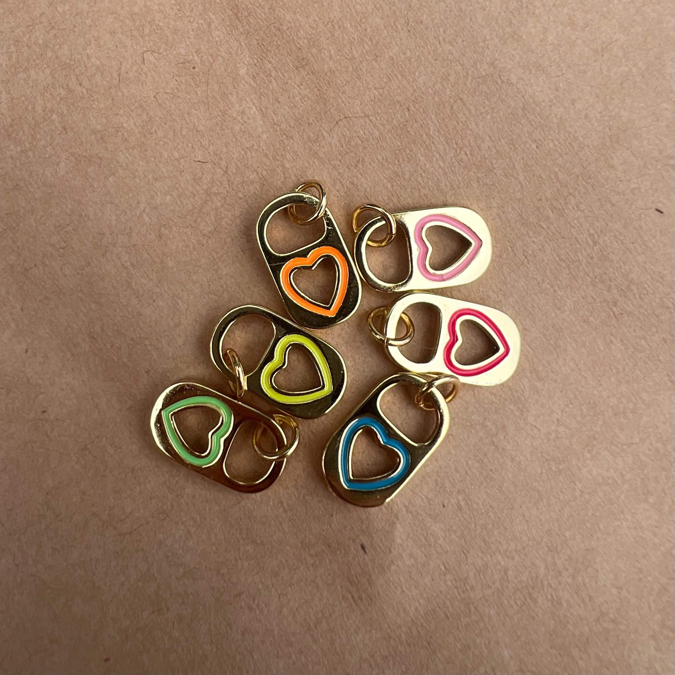 Gold Plated Mint Green Soda Tab Charm