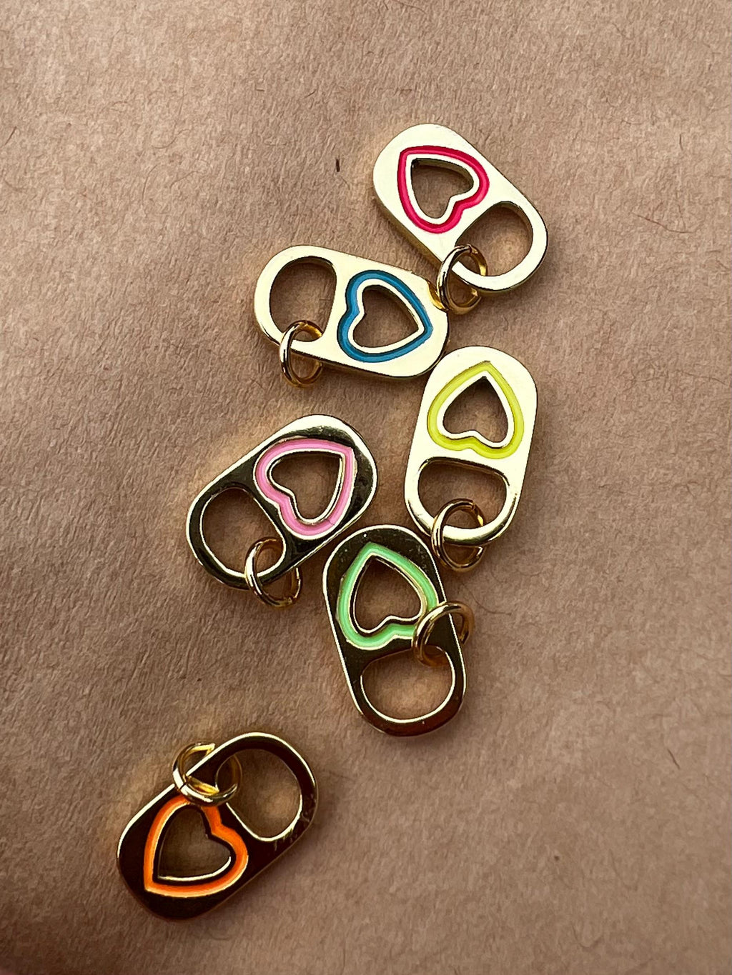 Gold Plated Mint Green Soda Tab Charm