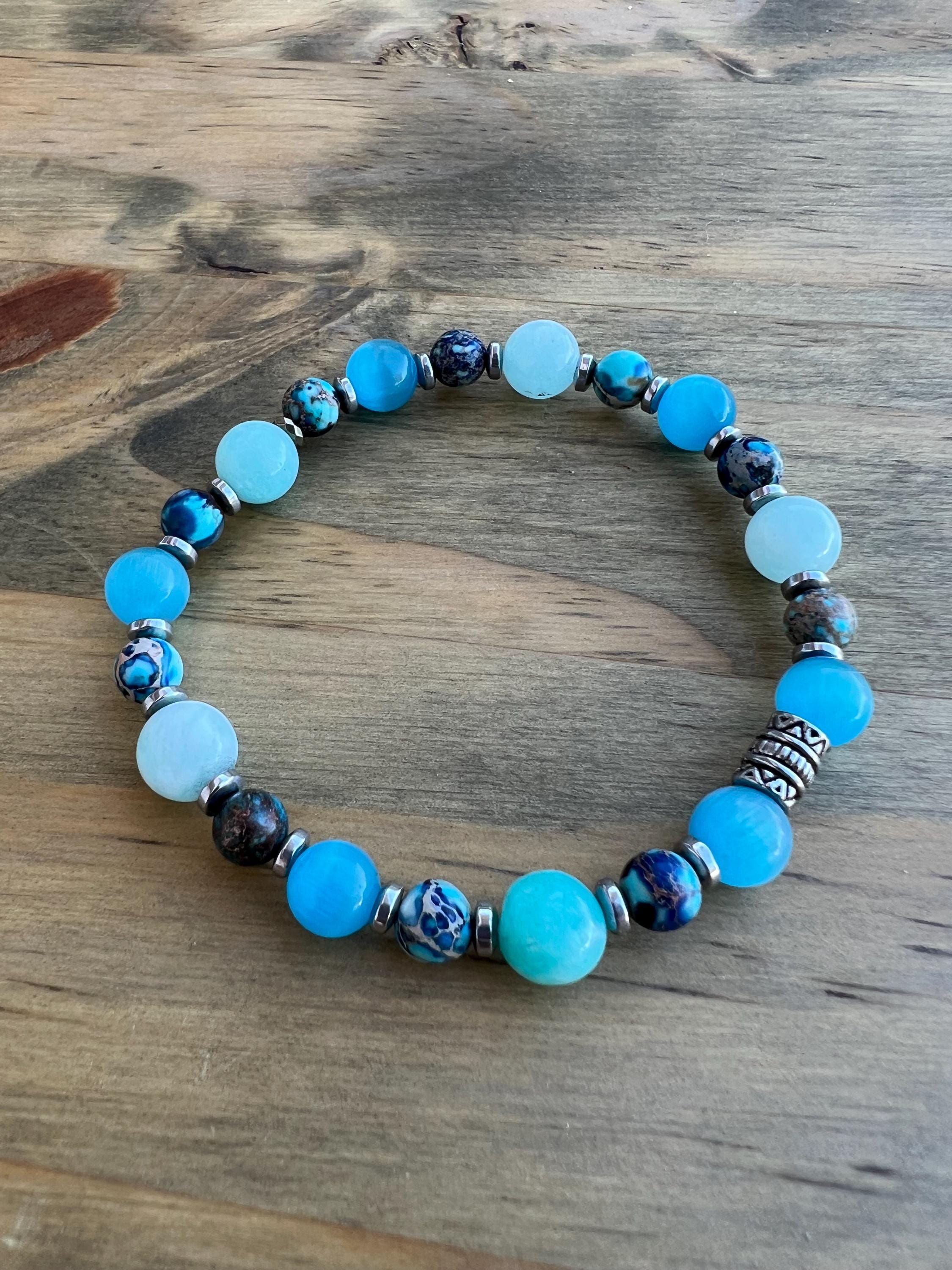 Dyed Jade + Cats Eye + Imperial Jasper Crystal Bracelet
