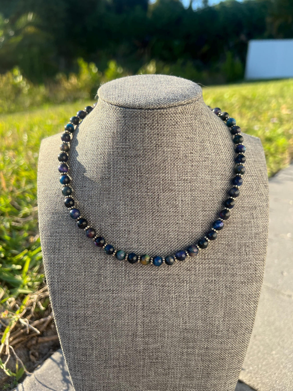 Galaxy Tigers Eye Crystal Choker Necklace