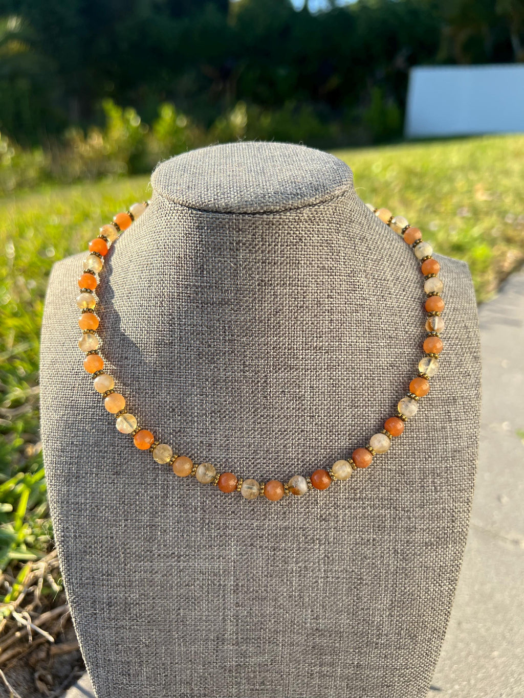Carnelian Crystal Choker Necklace