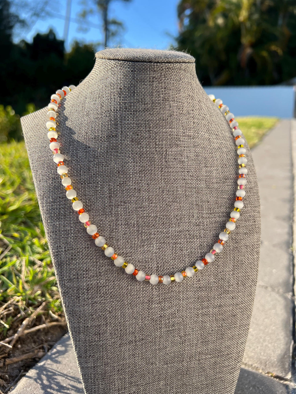 Cats Eye Crystal Necklace