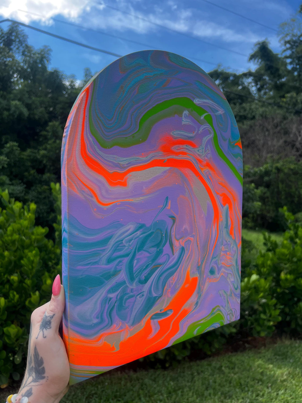 Under The Sea Acrylic Pour Painting