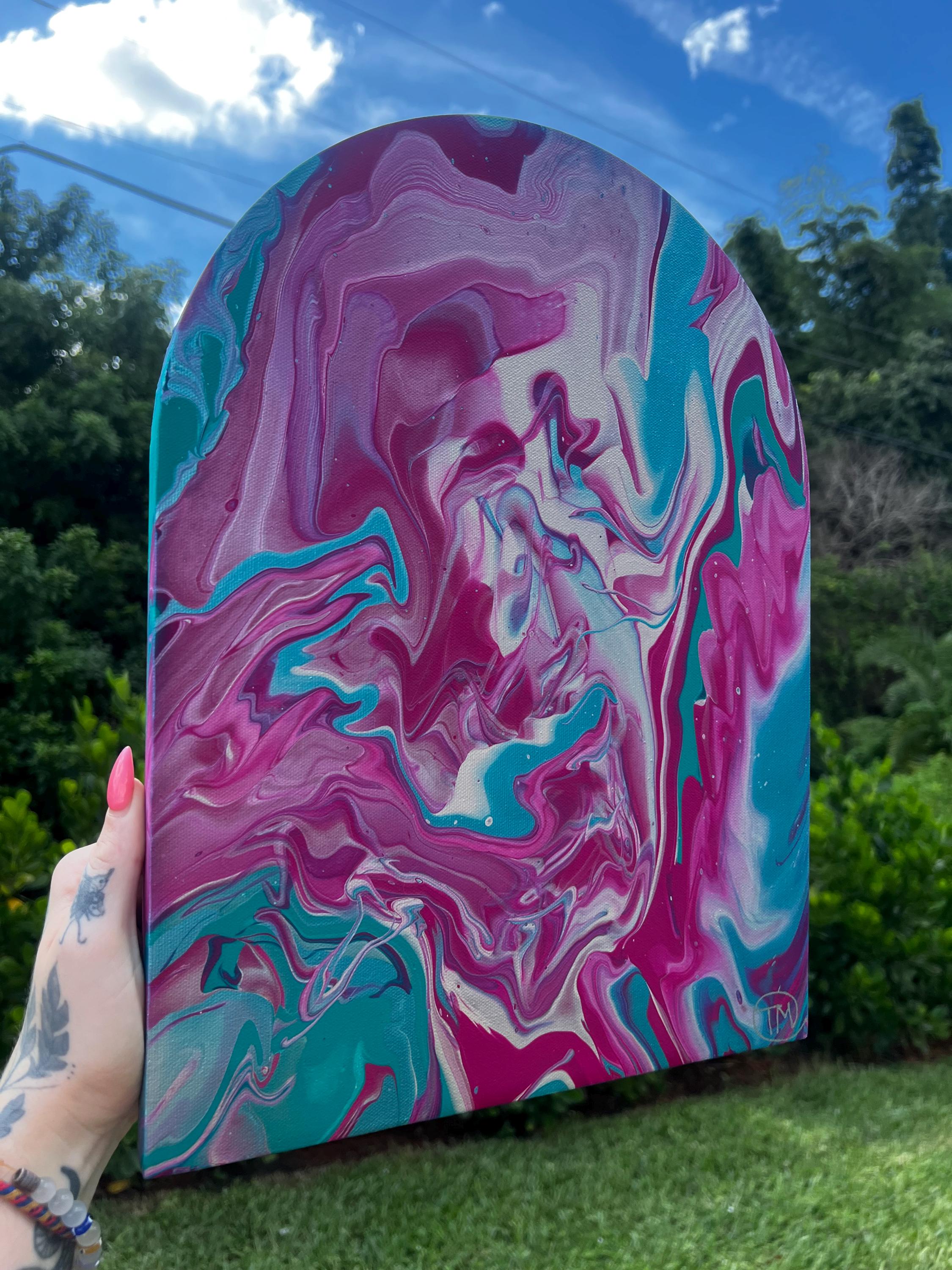 Velvet Whirlpool Acrylic Pour Painting