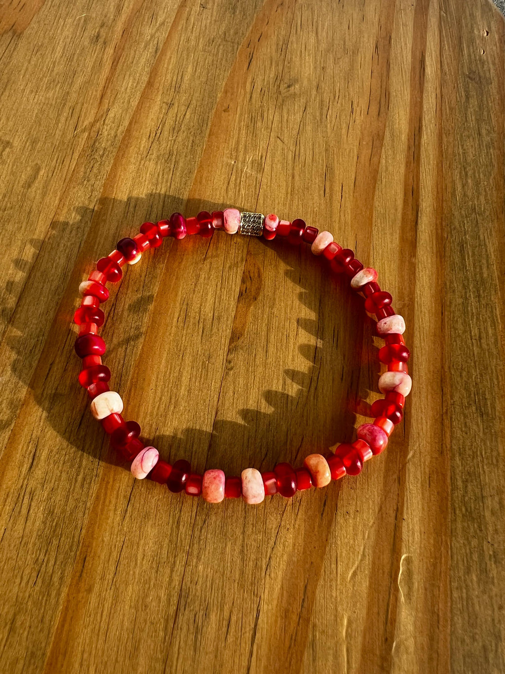 Opal Mother Of Pearl Crystal Bracelet