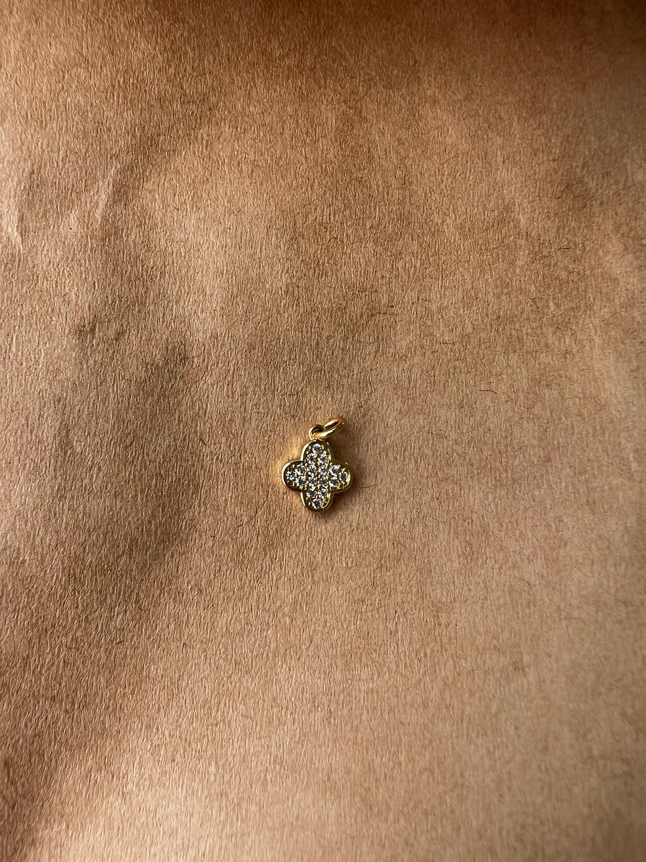 Clover Gold Plated Charm