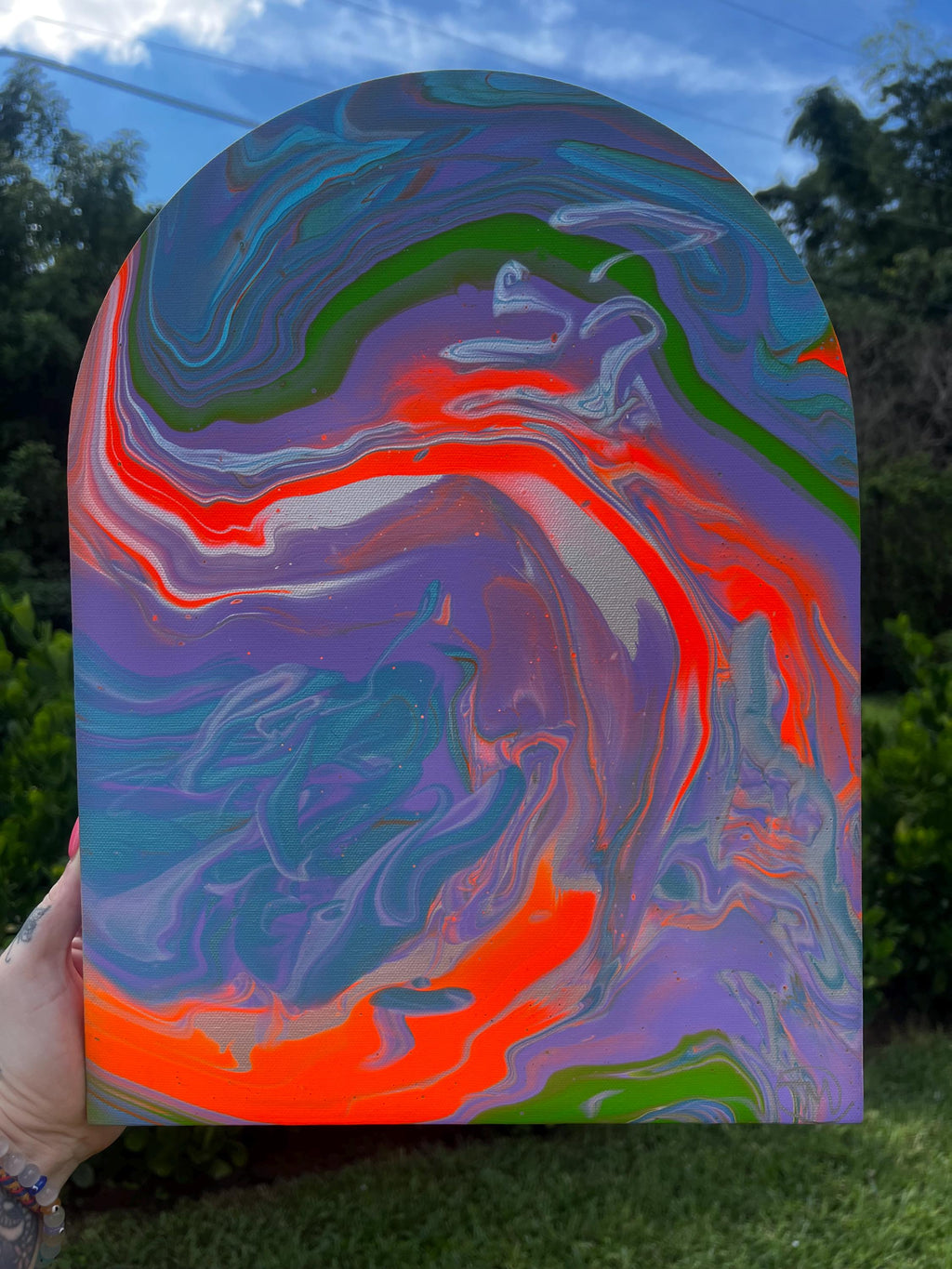 Under The Sea Acrylic Pour Painting