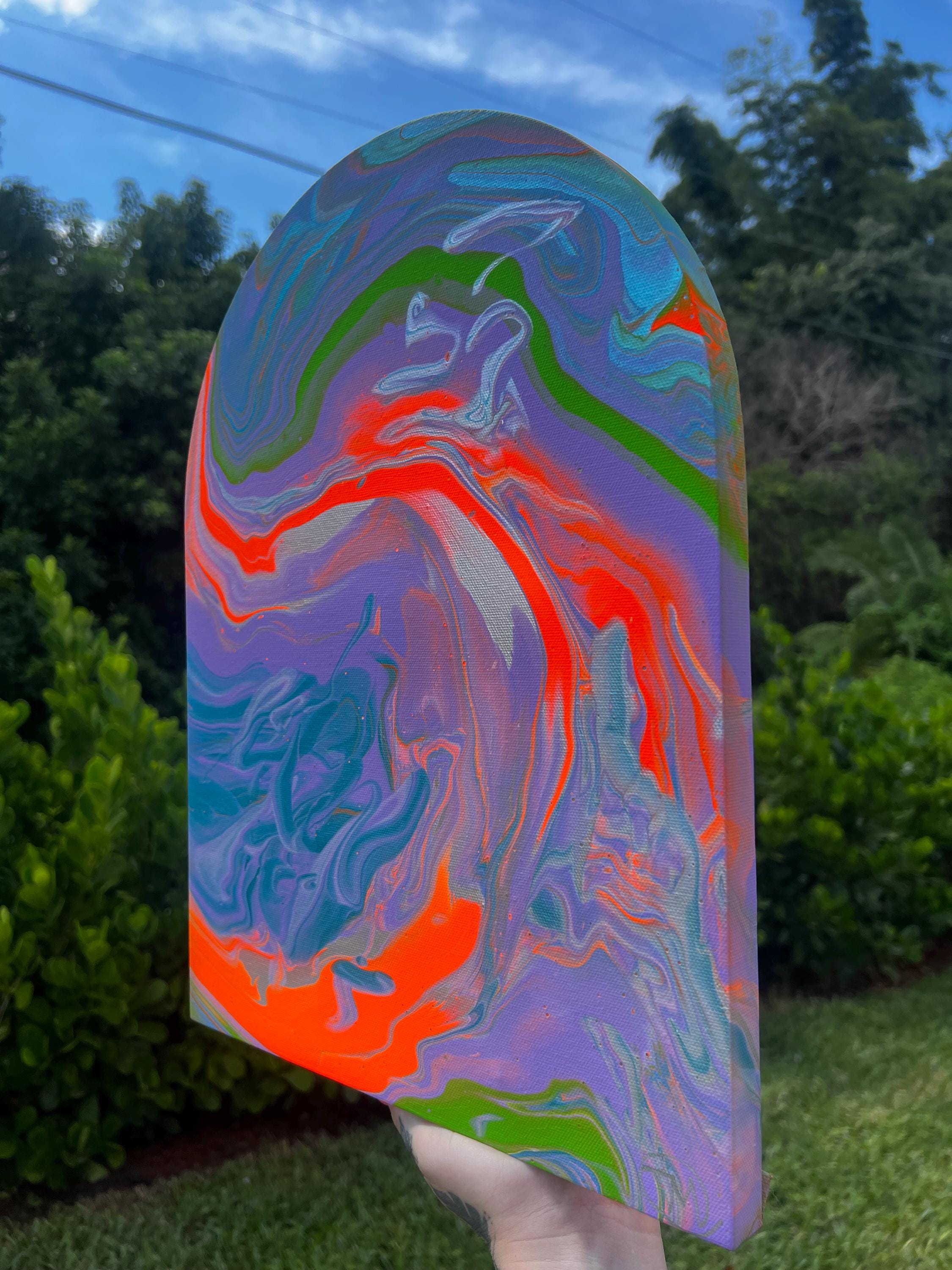 Under The Sea Acrylic Pour Painting