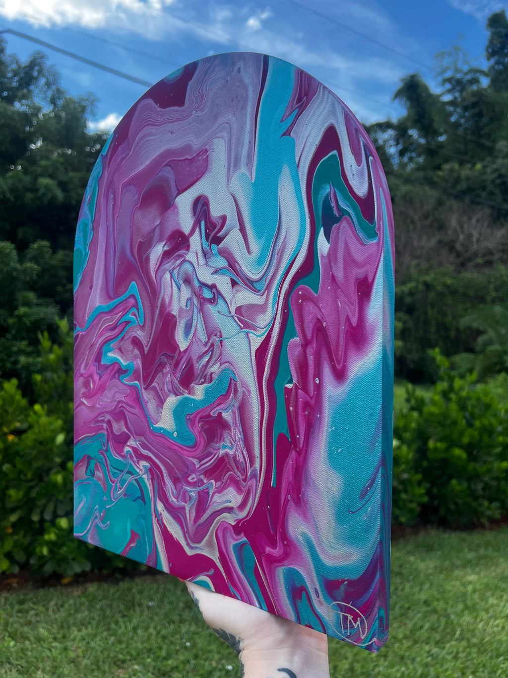 Velvet Whirlpool Acrylic Pour Painting
