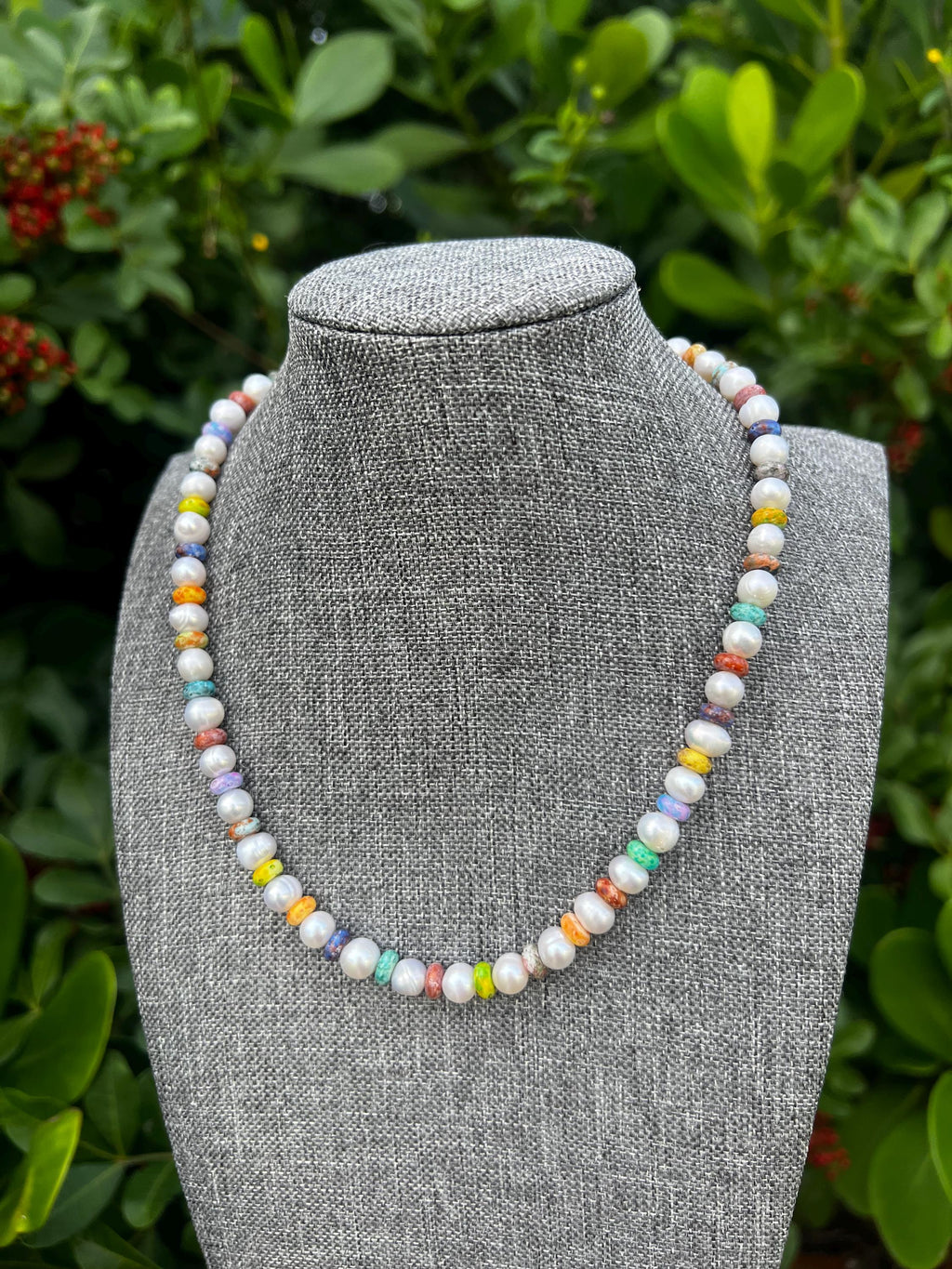 Opalescent Rainbow Freshwater Pearl Necklace