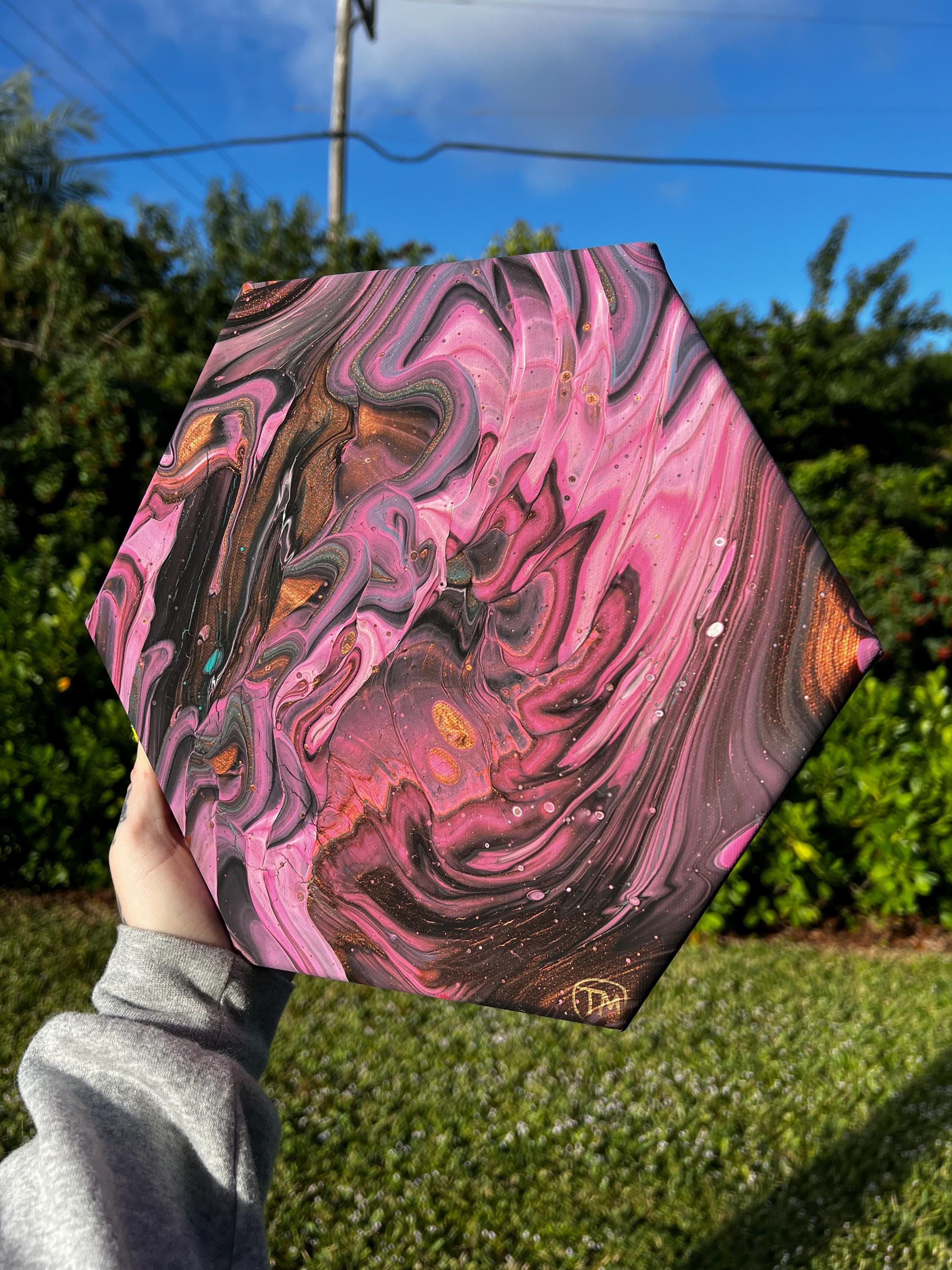 Depths Of The Heart Acrylic Pour Painting