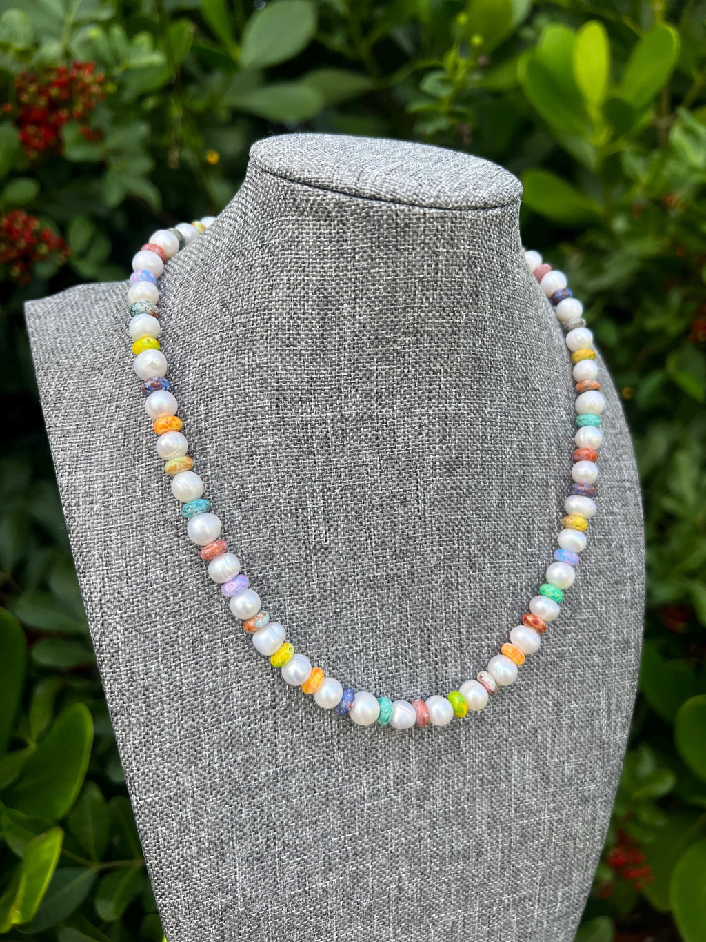 Opalescent Rainbow Freshwater Pearl Necklace