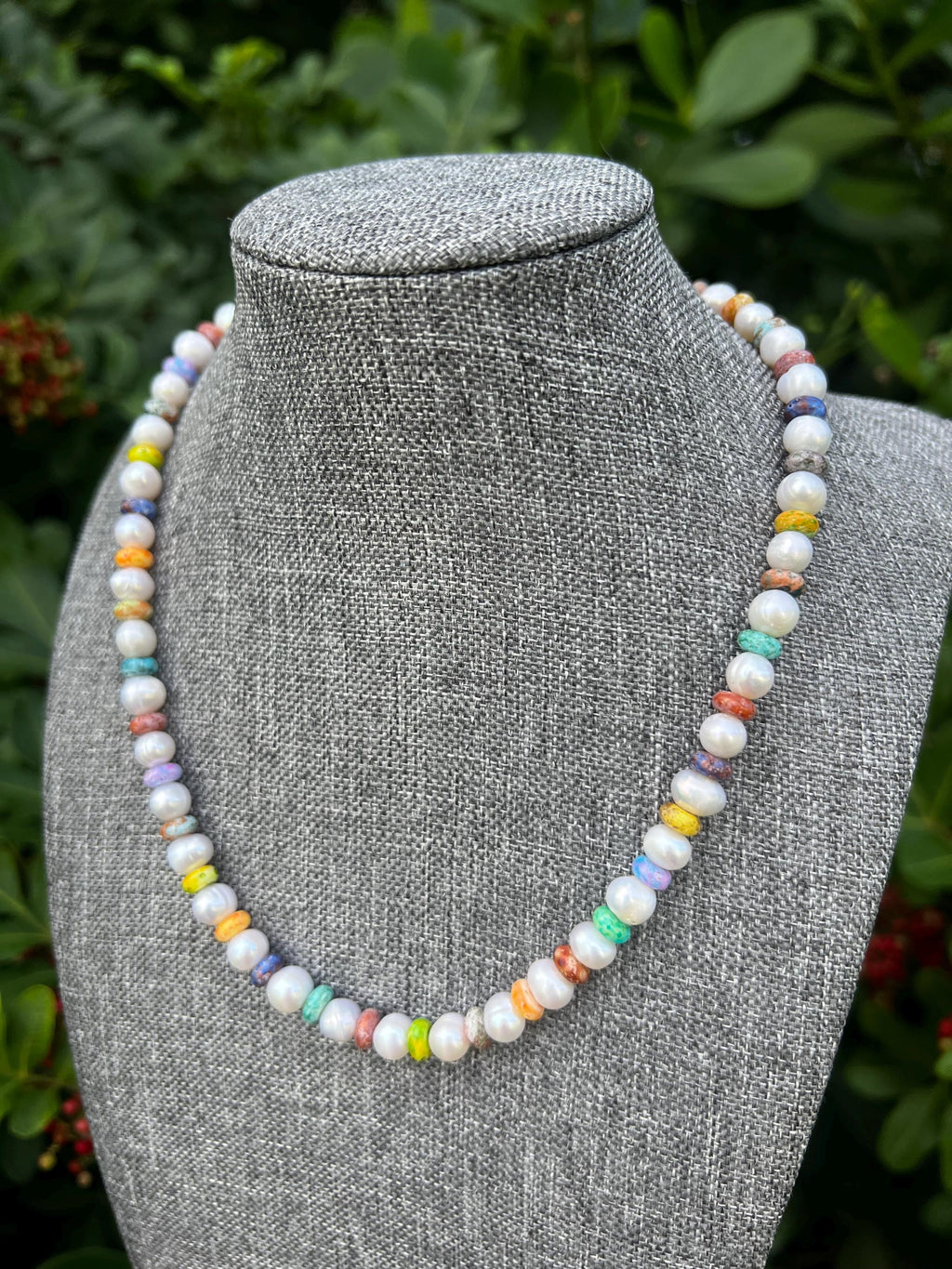 Opalescent Rainbow Freshwater Pearl Necklace