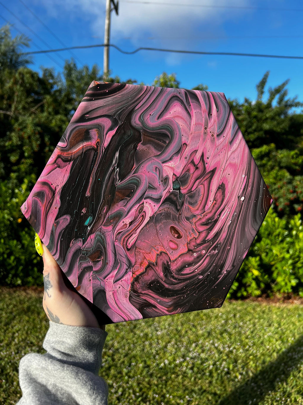 Depths Of The Heart Acrylic Pour Painting